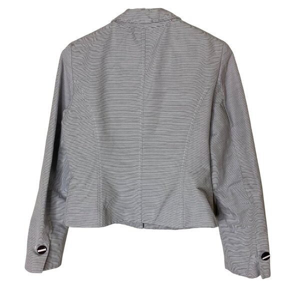 Worth Vintage Striped Button Cotton Blazer Jacket Sz 6 USA Made - Picture 2 of 6